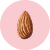 almond icon pink background