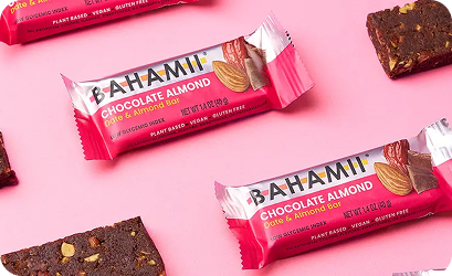 Bahami chocolate almond date almond bar vegan gluten free snack