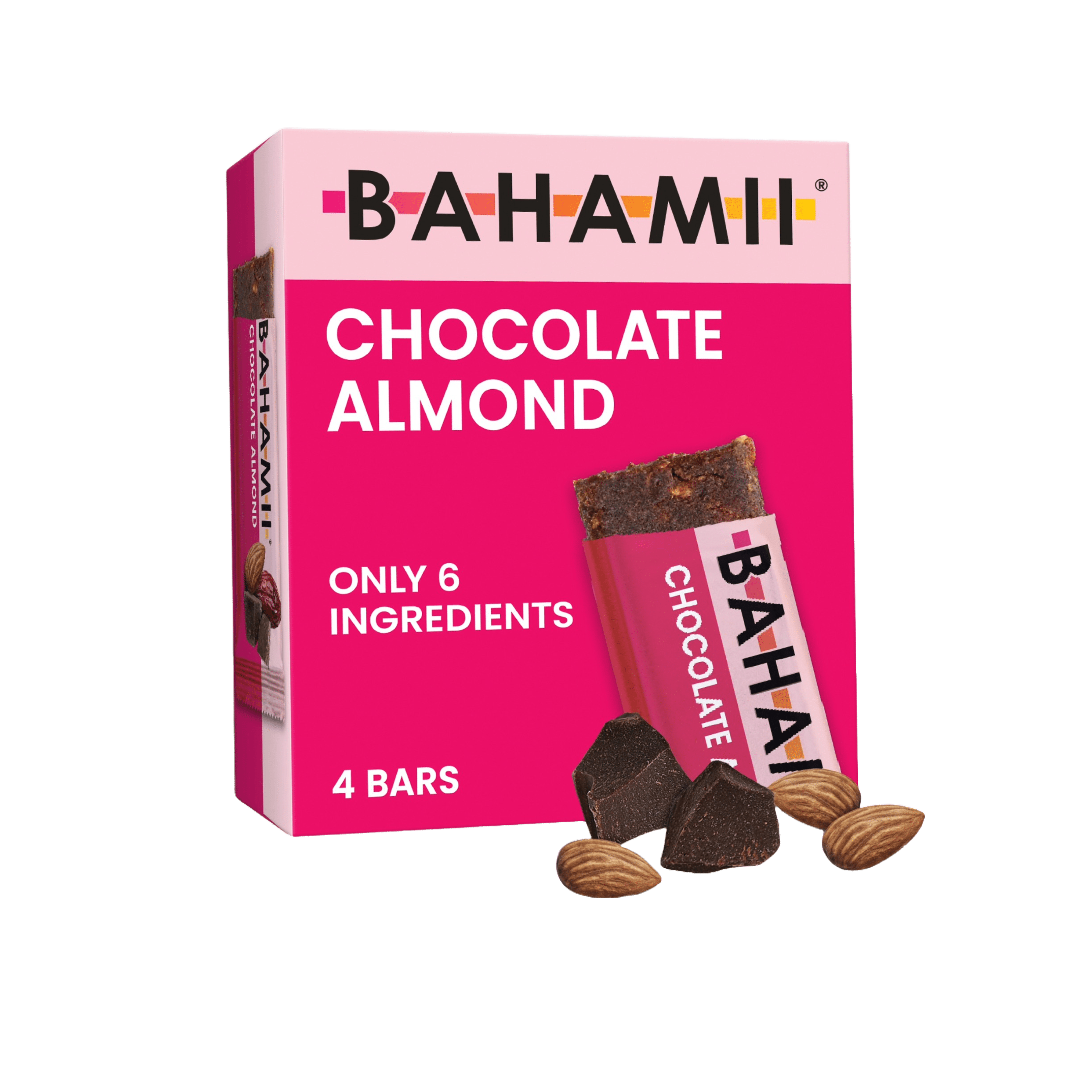 Bahami chocolate almond bars 4 pack only 6 ingredients